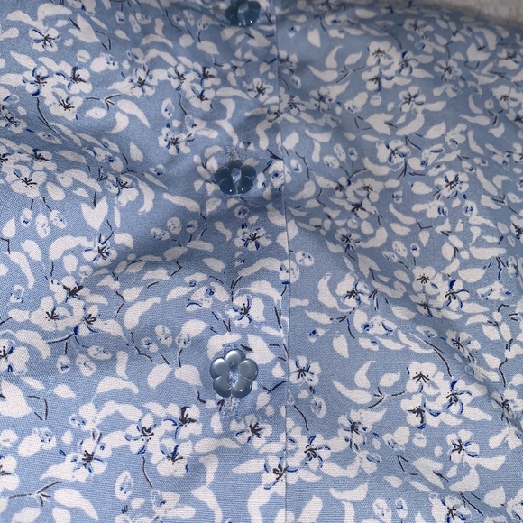 Polly Flinders Blue Floral Dress 18M Ties - Picture 7 of 13